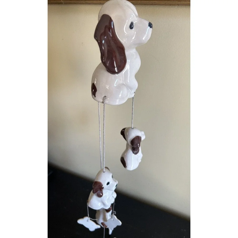 Wind chime ‎ Ceramic Dog / PUPPY  & bones